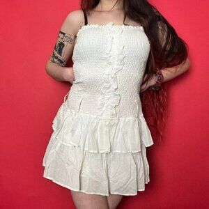 Majora / Strapless white tutu style mini dress 🤍🤍​​​​​​​​​